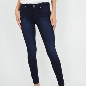 Paige Dark Blue Verdugo Ultra Skinny Transcend Fit Ankle Cropped Stretch Jeans